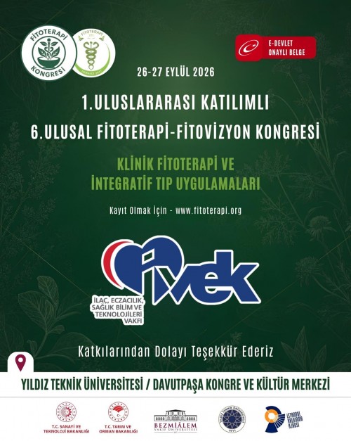 1. Uluslararası Katılımlı 6. Ulusal Fitoterapi - Fitovizyon Kongresi