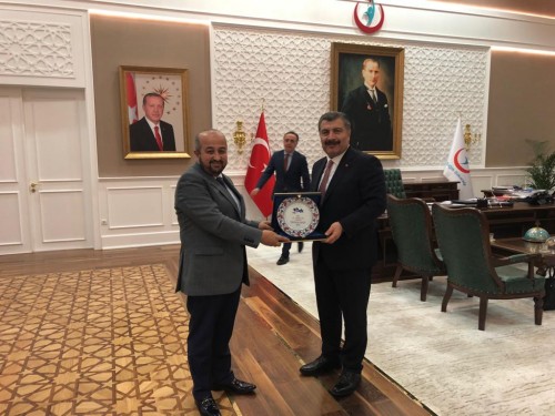 İVEK Sağlık Bakanımız Sn. Dr. Fahrettin KOCA'yı makamında ziyaret etti