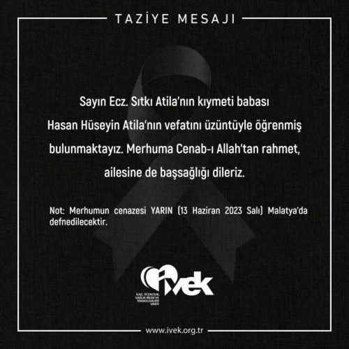 Vefat ve Taziye Duyurusu