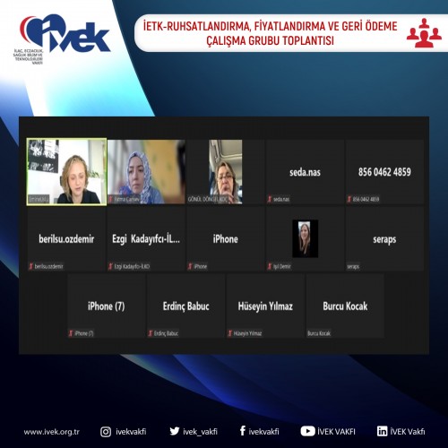 İETK-Ruhsatlandırma, Fiyatlandırma ve Geri Ödeme Çalışma Grubu Toplantısı