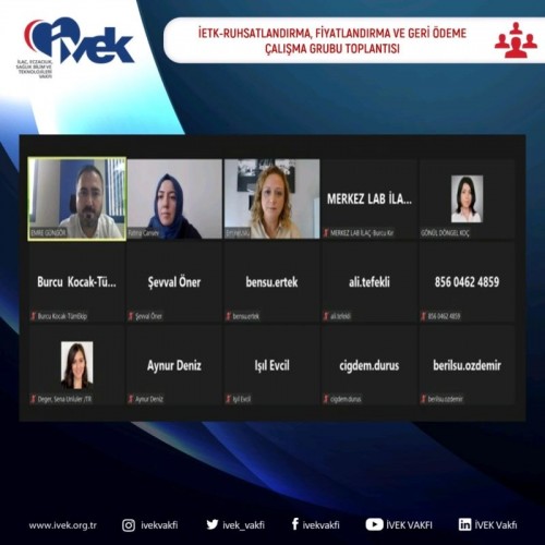 İETK-Ruhsatlandırma, Fiyatlandırma ve Geri Ödeme Çalışma Grubu Toplantısı