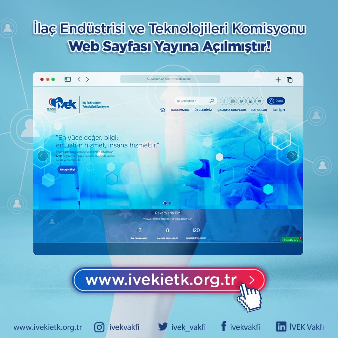  İlaç Endüstrisi ve Teknolojileri Komisyonu Web Sayfası Yayına Açılmıştır 