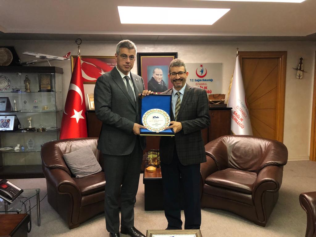  İVEK İstanbul İl Sağlık Müdürü Sn. Prof. Dr. Kemal Memişoğlu’nu ziyaret etti. 
