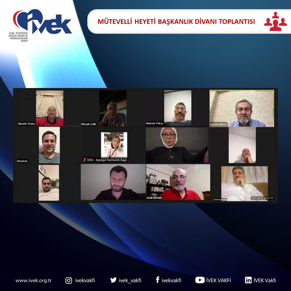  Mütevelli Heyeti Başkanlık Divanı Toplantısı 