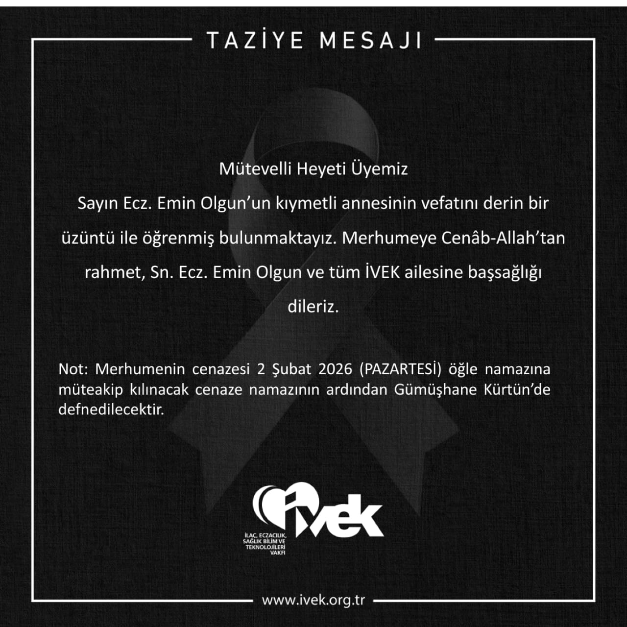  Taziye Mesajı 